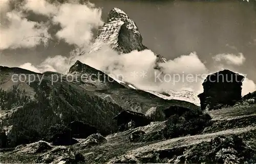 AK / Ansichtskarte Zermatt_VS Winkelmatten mit Matterhorn Zermatt_VS