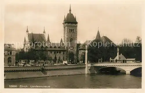 AK / Ansichtskarte Zuerich_ZH Landesmuseum an der Limmat Zuerich_ZH