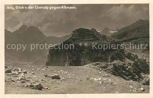 AK / Ansichtskarte Ebenalp Panorama Blick gegen Altmann Appenzeller Alpen Ebenalp