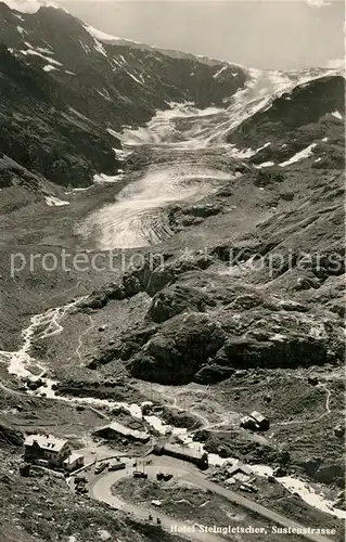 AK / Ansichtskarte Sustenstrasse Hotel Steingletscher Fliegeraufnahme Sustenstrasse