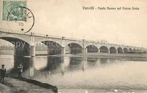 AK / Ansichtskarte Vercelli Ponte Nuovo sul Fiume Sesia Vercelli