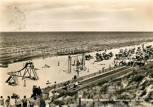 AK / Ansichtskarte Zinnowitz_Ostseebad Sportanlagen am Strand Zinnowitz_Ostseebad