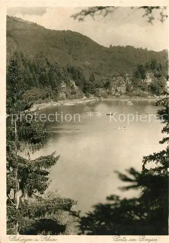 AK / Ansichtskarte Bad_Saeckingen Partie am Bergsee Kupfertiefdruck Bad_Saeckingen