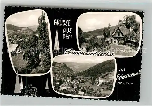 AK / Ansichtskarte Simonswaeldertal Romantischer Winkel Panorama Kirche Simonswaeldertal