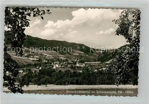 AK / Ansichtskarte Simonswaeldertal Panorama Simonswaeldertal