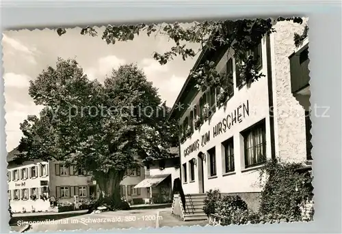 AK / Ansichtskarte Simonswaeldertal Gasthaus zum Hirschen Simonswaeldertal