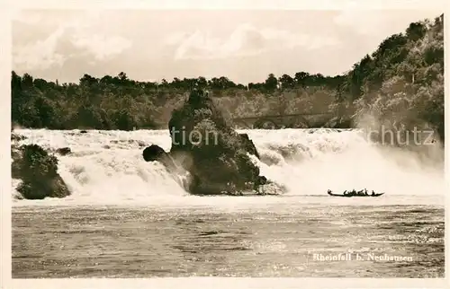 AK / Ansichtskarte Neuhausen_Rheinfall mit Schloesschen Woerth Neuhausen Rheinfall