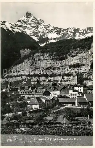 AK / Ansichtskarte Saint_Maurice_VS et la Dent du Midi Saint_Maurice_VS