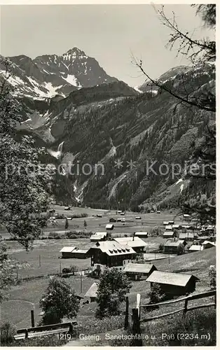 AK / Ansichtskarte Gsteig Sanetschfaelle und Pass Gsteig