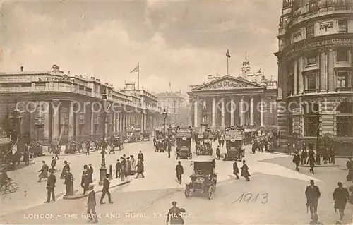 AK / Ansichtskarte London Bank and Royal Exchange London