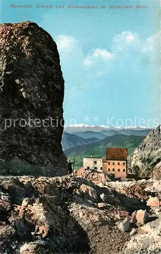 AK / Ansichtskarte Ramseiden Ramseider Scharte und Riemannhaus im Steinernen Meer Ramseiden