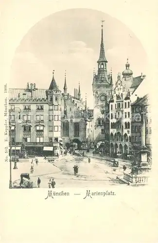 AK / Ansichtskarte Muenchen Marienplatz Muenchen