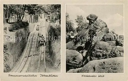 AK / Ansichtskarte Ibbenbueren Sommerrodelbahn Hockendes Weib  Ibbenbueren