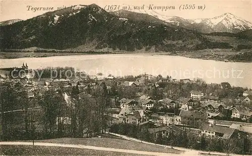 AK / Ansichtskarte Tegernsee mit Hirschberg und Kampen Tegernsee