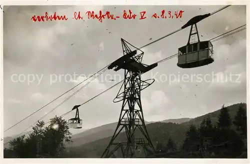 AK / Ansichtskarte Freiburg_Breisgau Schwebebahn auf den Schauinsland Freiburg Breisgau