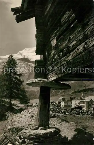 AK / Ansichtskarte Saas Fee mit Alphubel Saas Fee