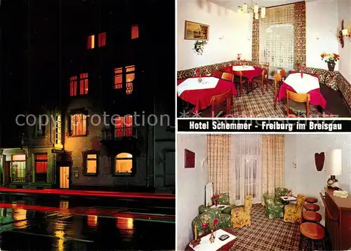 AK / Ansichtskarte Freiburg_Breisgau Hotel Schemmer Gaststube Bar Freiburg Breisgau