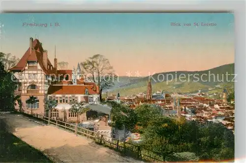 AK / Ansichtskarte Freiburg_Breisgau Blick von St Loretto Freiburg Breisgau