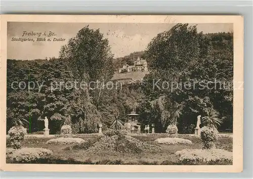 AK / Ansichtskarte Freiburg_Breisgau Stadtgarten mit Dattler Freiburg Breisgau