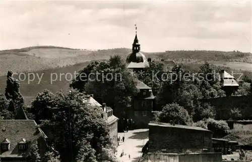 AK / Ansichtskarte Siegen_Westfalen Burgstrasse mit Oberem Schloss Siegen_Westfalen