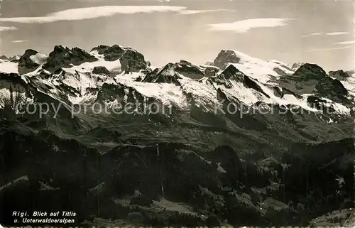 AK / Ansichtskarte Rigi_Kulm Blick auf Titlis und Unterwaldneralpen Rigi_Kulm