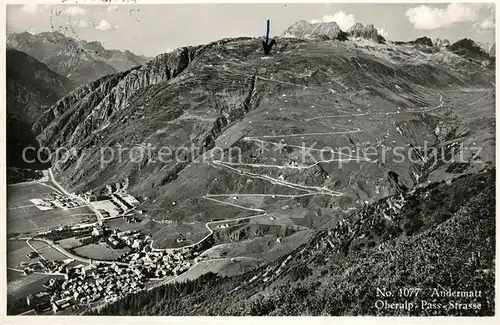 AK / Ansichtskarte Andermatt Oberalp Pass Strasse Andermatt