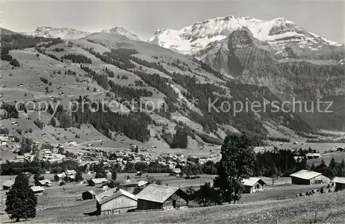 AK / Ansichtskarte Lenk_Simmental mit Rotstock Ammertenspitz Wildstrubel Lenk Simmental