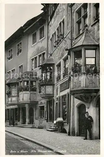 AK / Ansichtskarte Stein_Rhein Alte Haeuser am Marktplatz Stein Rhein