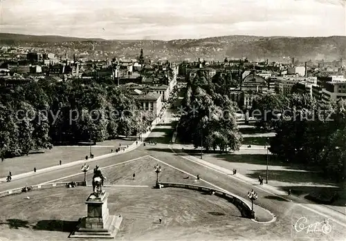 AK / Ansichtskarte Oslo_Norwegen View from Royal Palace Monument Oslo Norwegen