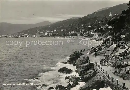 AK / Ansichtskarte Alassio Passeggiata a mare Kueste Alassio