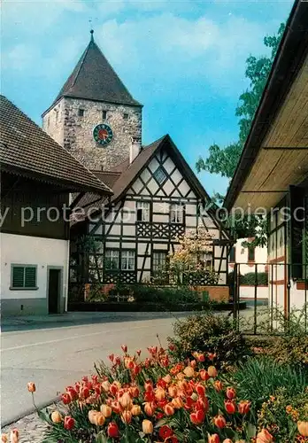 AK / Ansichtskarte Kaiserstuhl_AG Hauptstrasse Fachwerkhaus Kirche Kaiserstuhl_AG