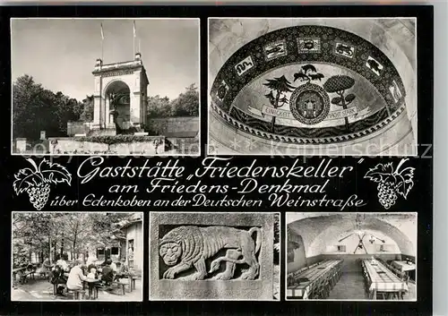 AK / Ansichtskarte Edenkoben Gaststaette Friedenskeller am Friedensdenkmal Edenkoben