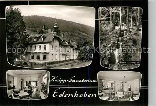 AK / Ansichtskarte Edenkoben Kneipp Sanatorium Tagesraum Hilschwasserfaelle Speisesaal Edenkoben