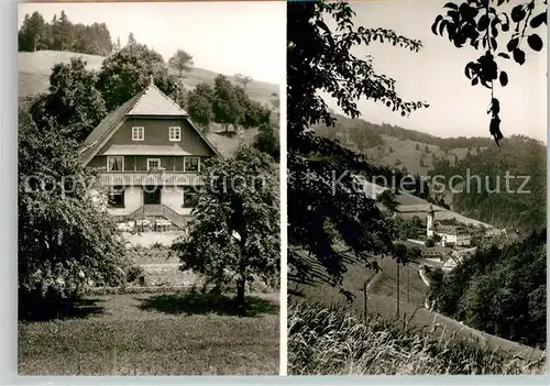 AK / Ansichtskarte St_Ulrich_Schwarzwald Gasthaus Paulihof Kirche St_Ulrich_Schwarzwald