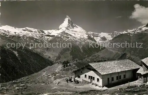 AK / Ansichtskarte Sunnegga Sesselbahn Zermatt mit Matterhorn Sunnegga