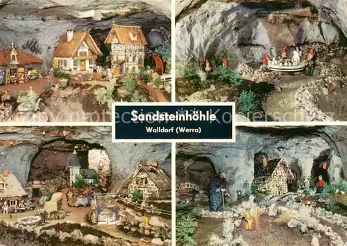 AK / Ansichtskarte Walldorf_Meiningen Sandsteinhoehle Maerchenhoehle Sagenhoehle Historische Staette Walldorf Meiningen