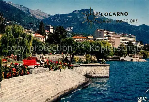 AK / Ansichtskarte Locarno_Lago_Maggiore Lungolago Gicattori Uferpromenade am See Locarno_Lago_Maggiore