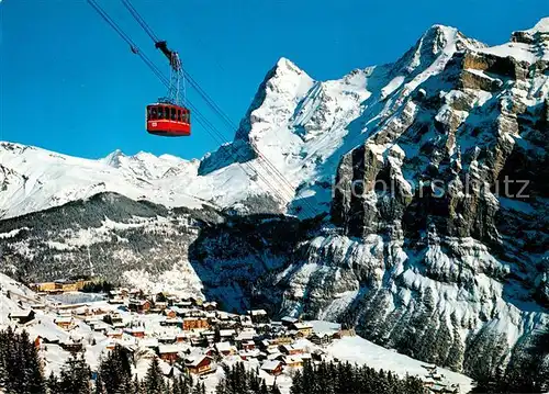 AK / Ansichtskarte Muerren_BE Schilthornbahn Eiger und Moench Wintersportplatz Berner Alpen Muerren_BE