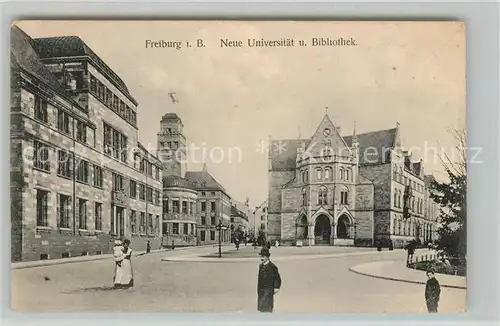 AK / Ansichtskarte Freiburg_Breisgau Neue Universitaet mit Bibliothek Freiburg Breisgau