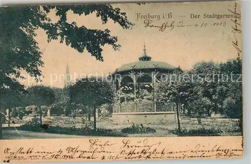 AK / Ansichtskarte Freiburg_Breisgau Stadtgarten Freiburg Breisgau