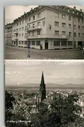 AK / Ansichtskarte Freiburg_Breisgau Gaststaette Klaraeck Panorama Muenster Freiburg Breisgau