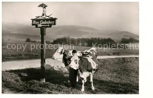 AK / Ansichtskarte St_Peter_Schwarzwald Haus Lindenberg Wegweiser St_Peter_Schwarzwald