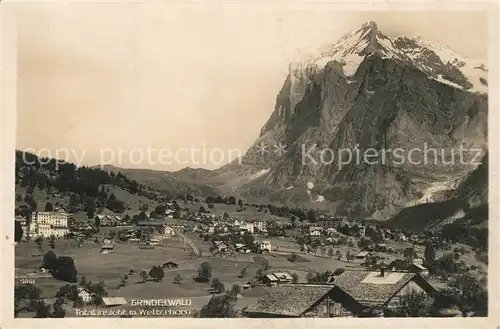 AK / Ansichtskarte Grindelwald Panorama Wetterhorn Grindelwald