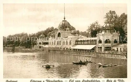 AK / Ansichtskarte Budapest Stadtwaeldchen Budapest