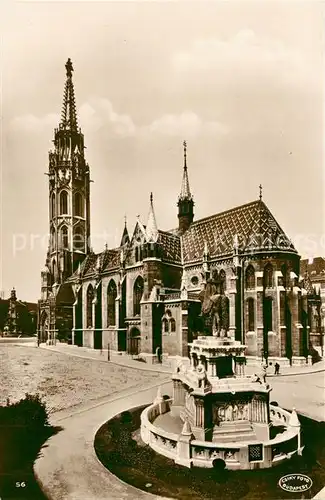 AK / Ansichtskarte Budapest Mathias Kirche Sankt Stephan Statue Budapest