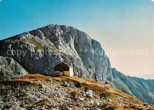 AK / Ansichtskarte Schladming_Obersteiermark Guttenberghaus im Feisterkar gegen Sinabell Dachsteingebirge Schladming_Obersteiermark