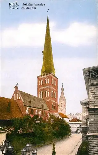 AK / Ansichtskarte Riga_Lettland Sankt Jakobi Riga_Lettland