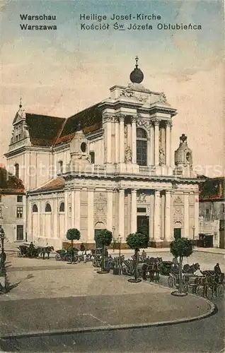 AK / Ansichtskarte Warschau_Masowien Heilig Josef Kirche Warschau Masowien