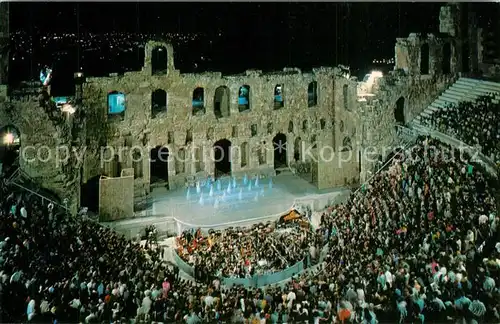 AK / Ansichtskarte Athens Herodus Theater Nachtaufnahme Auffuehrung Athens