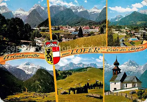 AK / Ansichtskarte Lofer Saalach Teufelssteg Loferer Steinberge Reiteralpgebirge St Martin Kirchental Loferer Alm Bergkirche Lofer